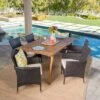 Christopher Knight Home Saba Outdoor Wicker And Acacia Wood 7 Piece Dining Set With Cushion -VIDAXL Sale Store GUEST 20f2dd98 3a00 45f6 b357 fc156aaa4098
