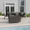 Emma And Oliver Wicker Rattan Counter Height Bar Table For Indoor/Outdoor Use With Inner Shelf And Bar Top -VIDAXL Sale Store GUEST 21a07531 99fc 47b7 8de8 c54f25e8dda6
