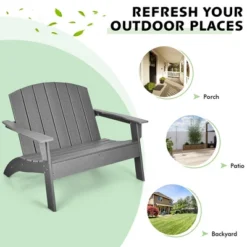 Costway Patio Adirondack Chair Loveseat Bench HDPE Weather Resistant Deck Grey 9 Costway Patio Adirondack Chair Loveseat Bench HDPE Weather Resistant Deck Grey -VIDAXL Sale Store GUEST 222a1fcd 728d 4333 86b5 0f98050ba12a