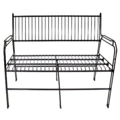 Sunnydaze Decor Sunnydaze Indoor/Outdoor Modern Furniture Steel Wire Patio Bench - Black - 30.75" H -VIDAXL Sale Store GUEST 226bb6d4 4fbe 4349 8080 81e24f6e746e