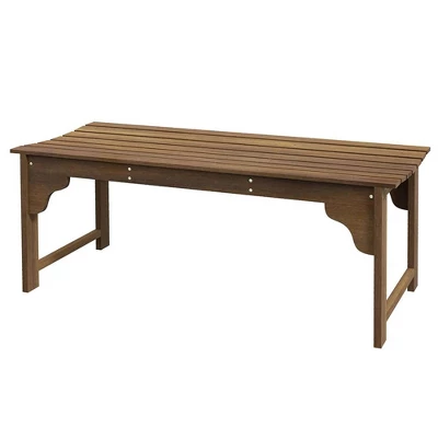 Resenkos Garden Bench, Patio Bench,Slatted Wooden Garden Bench, Curved Seat Front Porch Bench, Teak 1 Resenkos Garden Bench, Patio Bench,Slatted Wooden Garden Bench, Curved Seat Front Porch Bench, Teak