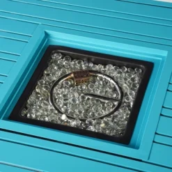 32" Square Aluminum 37000 BTUs Propane Fire Table With 2 Covers - Blue - Oakland Living -VIDAXL Sale Store GUEST 25fc4e8f be69 4b90 8eda e00cc82ba583