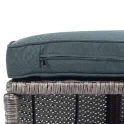 2pc Outdoor Wicker Conversation Sectional Set With Cushions & Half-Moon Side Table For Umbrella - Gray - GODEER 25 2pc Outdoor Wicker Conversation Sectional Set With Cushions & Half-Moon Side Table For Umbrella - Gray - GODEER -VIDAXL Sale Store GUEST 26166fd9 6577 40f2 a6a0 af0a8604ee95