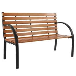 Karl Home|48 In. Metal And Wood Outdoor Bench -VIDAXL Sale Store GUEST 298ef9ab 1216 4651 b20e 53e51d9272a4