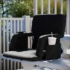 Flash Furniture Malta Portable Heated Reclining Stadium Chair With Armrests, Heated Padded Back & Heated Seat With Dual Storage Pockets And Backpack Straps