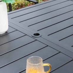 7pc Outdoor Dining Dining Set With Metal Slat Top Table & Cast Aluminum Chairs - Captiva Designs -VIDAXL Sale Store GUEST 2a1c1bce ebac 442a 86b3 8e532163d246 1