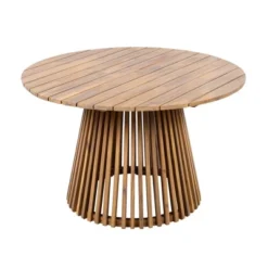 Outdoor Acacia Wood Round Dining Table 47 Inch, Patio Dining Table Finish For Backyard Or Balcony, Acacia Wood Outdoor Patio Table-Koiai -VIDAXL Sale Store GUEST 2a26d9c0 d083 4ed7 ad38 c506d5acd457