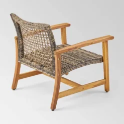 Hampton 6pc Wood & Wicker Chat Set - Natural/Gray - Christopher Knight Home -VIDAXL Sale Store GUEST 2a451d78 9254 458b 9507 f8dd4ae84387