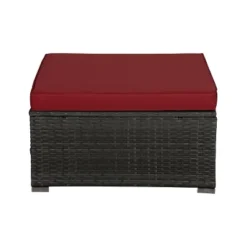 4pc Outdoor Wicker Conversation Set - Red/Brown - GODEER -VIDAXL Sale Store GUEST 2a518253 864f 4eea 8b81 fb5eee9011cb