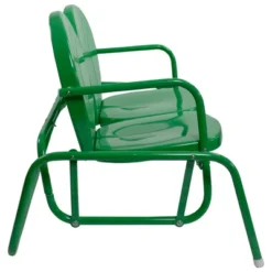 Northlight 2-Person Outdoor Retro Tulip Metal Patio Double Glider Chair, Green -VIDAXL Sale Store GUEST 2a55da8d 8b7c 4043 af99 b7a93e999f17