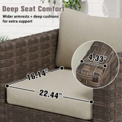 EAGLE PEAK Harbor Haven Hand-Woven Wicker Patio Chair With All Weather Resistant Deep Seat & Wide Rattan, Patio Furniture Chairs 12 EAGLE PEAK Harbor Haven Hand-Woven Wicker Patio Chair With All Weather Resistant Deep Seat & Wide Rattan, Patio Furniture Chairs -VIDAXL Sale Store GUEST 2ae7c7d7 6be5 459c aa29 90d028065532