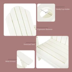 Costway 3PCS Patio Adirondack Chair & Side Table Set Weather Resistant W/ Cup Holder 7 Costway 3PCS Patio Adirondack Chair & Side Table Set Weather Resistant W/ Cup Holder -VIDAXL Sale Store GUEST 2bd5cab2 ddce 4e64 9c12 9520c0296744