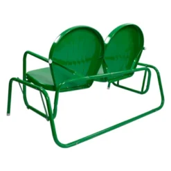 Northlight 2-Person Outdoor Retro Tulip Metal Patio Double Glider Chair, Green -VIDAXL Sale Store GUEST 2c807cc7 fcf0 476c b0c9 772cd9c94c01