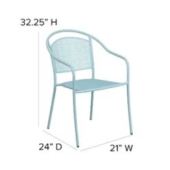 Emma And Oliver Commercial Grade Colorful Metal Patio Arm Chair With Round Back -VIDAXL Sale Store GUEST 2cdaee21 d8e0 4b41 b3fe 54b8e3440fa5