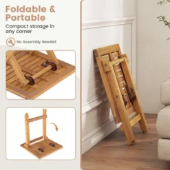 Tangkula Outdoor Folding Side Table Acacia Wood End Table Square Patio Bistro Table -VIDAXL Sale Store GUEST 2ceb0611 2257 4034 b09e d481ab1a4d09