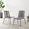 Fenton 2pk Outdoor Wicker Stackable Chairs - Gray - Crosley -VIDAXL Sale Store GUEST 2dd937d7 9e37 4743 8ec0 e5dbc0ebb41a