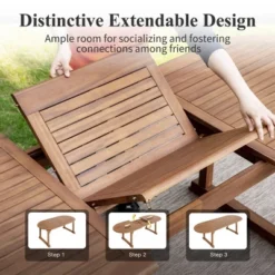 Captiva Designs 9pc Acacia Wood Patio Furniture Set With Expandable Dining Table & Arm Chairs -VIDAXL Sale Store GUEST 2e48b597 5ab6 43fd b6da 522cc6111b55 1