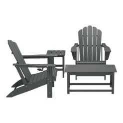WestinTrends Highland 4-Piece Adirondack Chairs With Cup Holders And Table Set -VIDAXL Sale Store GUEST 30a1fa8d 5453 494a 893a d222de76f50c