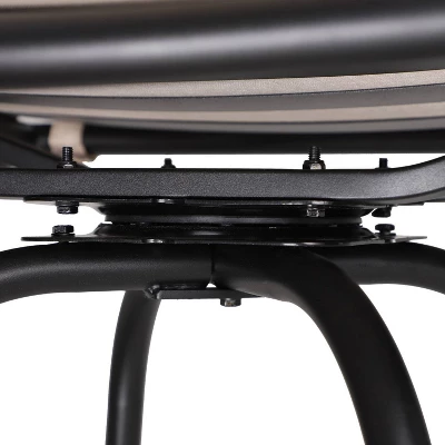 5pc Outdoor Bar Set With Swivel Stools With Cushions & Metal Table - Beige - Captiva Designs 5 5pc Outdoor Bar Set With Swivel Stools With Cushions & Metal Table - Beige - Captiva Designs - Image 5