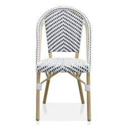 Arna 2pk Wicker Patio Side Chairs - Black/White - MiBasics -VIDAXL Sale Store GUEST 31b04448 fc08 49ee af51 ca9f5c43d834