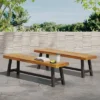 Christopher Knight Home 2pc Carlisle Outdoor Acacia Benches Sandblasted Brown/Rustic -VIDAXL Sale Store GUEST 31f77d65 2b5c 48fb a825 ef52198abb15