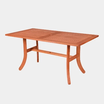 Malibu 5pc Wood Outdoor Patio Dining Set - Tan - Vifah 6 Malibu 5pc Wood Outdoor Patio Dining Set - Tan - Vifah - Image 6