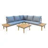 Stellar 4pc Outdoor Aluminum Sectional Set With Tables & Cushions - DUKAP -VIDAXL Sale Store GUEST 3421ceea 86ba 4e53 978d 56c1caea83ec