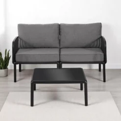 6-Piece Modular Outdoor Sofa Set With Cushions, Coffee Table & Removable Covers, Outdoor L-Shaped Sectional Sofa Set For Patio -VIDAXL Sale Store GUEST 35287e6e 4fbf 47c0 aba1 fbae70506208