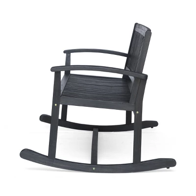 2-Seater Acacia Wood Rocking Loveseat With Smooth Motion,Rustic Outdoor Bench For Porch Or Backyard-The Pop Home 5 2-Seater Acacia Wood Rocking Loveseat With Smooth Motion,Rustic Outdoor Bench For Porch Or Backyard-The Pop Home - Image 5