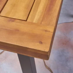 Juniper 7pc Acacia Wood Dining Set - Teak/Blue - Christopher Knight Home -VIDAXL Sale Store GUEST 3682b9a4 de01 401f b7b9 65370588cf18