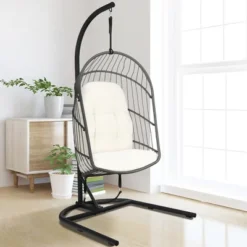 Costway Hanging Wicker Egg Chair W/ Stand Cushion Foldable Outdoor Indoor 21 Costway Hanging Wicker Egg Chair W/ Stand Cushion Foldable Outdoor Indoor -VIDAXL Sale Store GUEST 369a58b3 6d67 48e1 a6a4 f913d24aacca