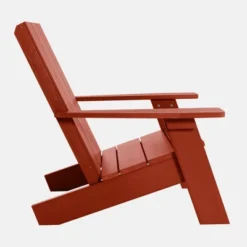 Italica 4pc Outdoor Set With Modern Adirondack Chairs, Double Wider Adirondack Chair & Side Table - Rustick Red - Highwood -VIDAXL Sale Store GUEST 382ff3b6 3348 41da b8a2 aaa007a11024