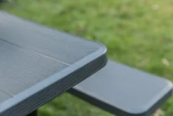 Gardenised Gray Outdoor Foldable Woodgrain Portable Picnic Table Set, 5 Feet Long -VIDAXL Sale Store GUEST 3888e53e 110f 4fc5 baa1 d0f7e6e792d9