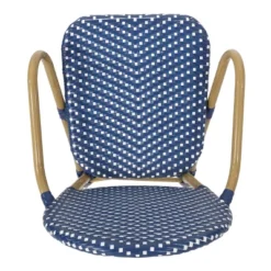 Paul 3pc Outdoor Aluminum French Bistro Set - Dark Teal/White/Bamboo - Christopher Knight Home -VIDAXL Sale Store GUEST 38ca48cc fd70 4a5d 8249 f856c8175143