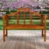 Lutyens 3-Seat Arched Acacia Wood Outdoor Garden Patio Bench - JONATHAN Y -VIDAXL Sale Store GUEST 39b86686 7078 4b02 bcfe d367629384a6