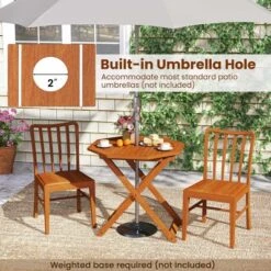 Costway 1/2 PCS Outdoor Patio Folding Wood Dining Table For 4 With 2" Umbrella Hole For Garden -VIDAXL Sale Store GUEST 3a618e62 a0ba 44a7 9eb2 b367c12462cb