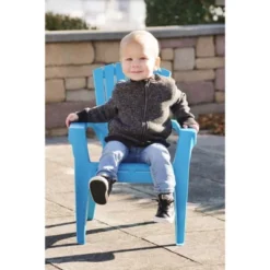 Adams® Adams Resin Child-Sized Outdoor Adirondack Stacking Chair, Pool Blue (50lb Capacity) -VIDAXL Sale Store GUEST 3af9cc52 31f6 4efd 94f3 baf4854de499