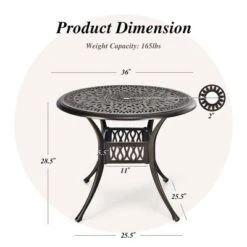 Costway 36'' Patio Round Dining Bistro Table Cast W/2'' Umbrella Hole 12 Costway 36'' Patio Round Dining Bistro Table Cast W/2'' Umbrella Hole -VIDAXL Sale Store GUEST 3b36ef9b c6d5 4e8f 9a21 3febbca5d82f