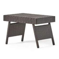 Faux Rattan Outdoor End Table, 24" Wide Wicker Accent Table For Patio Or Garden Use, Patio End Table, Outdoor Side Table -Christopher Knight Home -VIDAXL Sale Store GUEST 3b7fb69b 40c7 4fbe b27f c5cb4bccef80