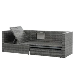 ELJGET 5-Piece Outdoor Patio Furniture Sets, Outdoor Wicker Sectional Sets With Storage Table, Cushions And Pillows For Garden, Balcony, Lawn 15 ELJGET 5-Piece Outdoor Patio Furniture Sets, Outdoor Wicker Sectional Sets With Storage Table, Cushions And Pillows For Garden, Balcony, Lawn -VIDAXL Sale Store GUEST 3bc418b0 1353 4555 ba25 05dea52f23ee