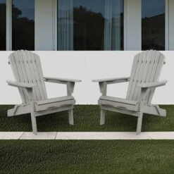 SKRAN Outdoor Folding Adirondack Chair Set Of 2 With Pre-Assembled BackRest, Wood Patio Chair For Garden Backyard Porch Poo -VIDAXL Sale Store GUEST 3ccdcab3 8909 4fdf 8812 e76f077c8469