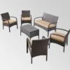 Cordoba 6pc Wicker Conversation Set - Brown/Tan - Christopher Knight Home -VIDAXL Sale Store GUEST 3e3200cf 752c 40f2 bc9d 2e774862b0d5