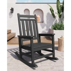 Nasitip HDPE Rocking Chair Outdoor - All-Weather Adirondack Porch Rocker, 380LB Capacity -VIDAXL Sale Store GUEST 3fcd803c fe24 48ee 8524 dfde6d2789b4