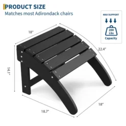 TROPOW Ottoman For Adirondack Chair, HDPE Adirondack Ottoman Footrest, Weather Resistance Outdoor Footstool For Outside Porch Pool 10 TROPOW Ottoman For Adirondack Chair, HDPE Adirondack Ottoman Footrest, Weather Resistance Outdoor Footstool For Outside Porch Pool -VIDAXL Sale Store GUEST 40436fe8 b33a 4b40 a675 dcaf0e370d8b