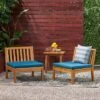 Caswell Set Of 2 Acacia Wood Club Chairs - Teak/Dark Teal - Christopher Knight Home -VIDAXL Sale Store GUEST 40730418 95e7 4fb3 a80b eb2bfa985c10