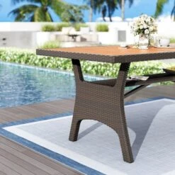 Captiva Designs 9pc Acacia Wood Patio Furniture Set With Expandable Dining Table & Arm Chairs -VIDAXL Sale Store GUEST 40834c74 fea2 4114 a812 f9bbbde2853b 1