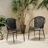 Coolbibila-Patio Chair Set Of 2, Arm Chairs With Back, Dining Chairs Set Made Of Wicker, Modern Dining Chairs With Arms -VIDAXL Sale Store GUEST 41a5dccf a4fd 4a00 a47c 2edc064279e1