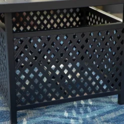 Outdoor Square Table With 1.57" Umbrella Hole - Black - Captiva Designs -VIDAXL Sale Store GUEST 4238881f 46df 40f7 bf1d a64dae7a0405