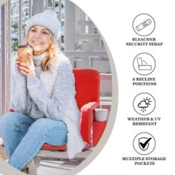 Emma And Oliver Portable Heated Reclining Stadium Chair With Armrests, Heated Padded Back & Heated Seat With Dual Storage Pockets And Backpack Straps -VIDAXL Sale Store GUEST 42811bde b9dc 4d4a 997a 68c843b7eb7a