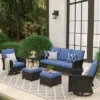SUGOLD Hand Woven Wicker Patio Conversation Set With Blue Cushions -VIDAXL Sale Store GUEST 43bc937b a54b 41e9 8b5f e15e867652c3